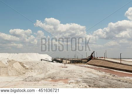 Pink Salt Harvesting And Refining Factory, Yucatan Mexico