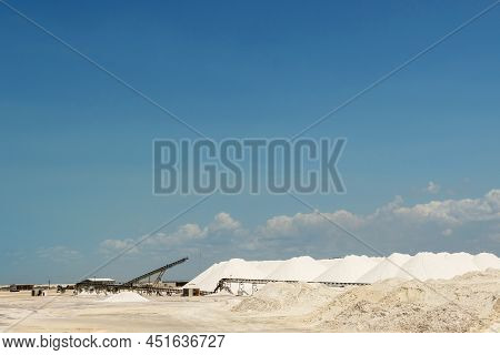 Pink Salt Harvesting And Refining Factory, Yucatan Mexico