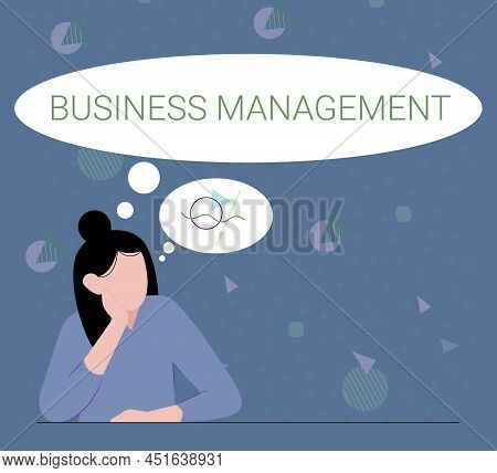 Text Caption Presenting Business Management. Business Idea Overseeing Supervising Coordinating Busin