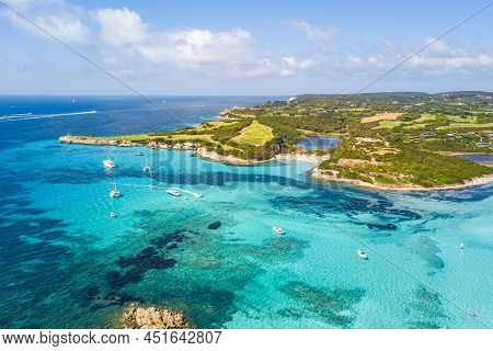 South Corsica, Turquoise Sea And Green Landscape From Above. France. High Quality Photo