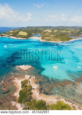 South Corsica, Turquoise Sea And Green Landscape From Above. France. High Quality Photo