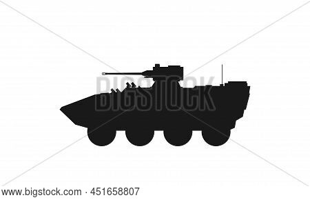 Pandur 2 Armoured Personnel Carrier Icon. Military And Army Symbol. Isolated Vector Image