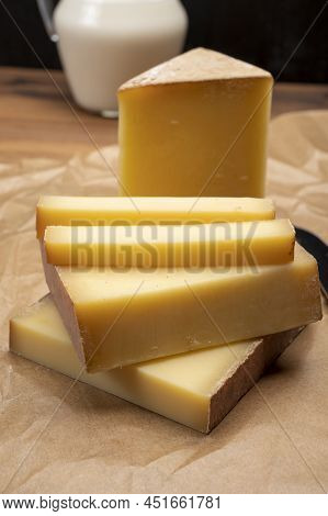 French Cheese Collection, Comte Cheese Made From Unpasteurized Cow's Milk In Franche-comte, France