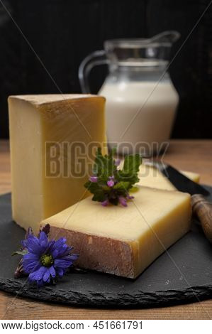 French Cheese Collection, Comte Cheese Made From Unpasteurized Cow's Milk In Franche-comte, France