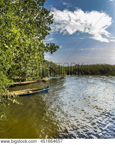 Old Wooden Boats On The Lake
