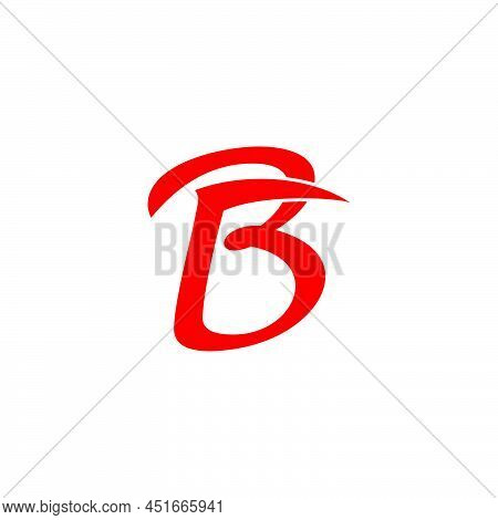 Letter Br Motion Curves Geometric Design Logo Vector