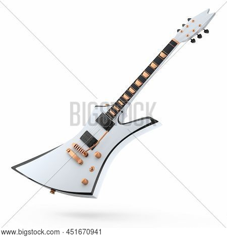Electric Acoustic Guitar Isolated On White Background.