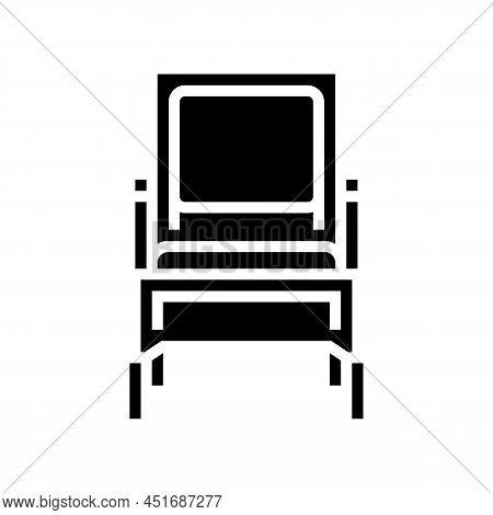 Rattan Patio Chair Glyph Icon Vector. Rattan Patio Chair Sign. Isolated Contour Symbol Black Illustr