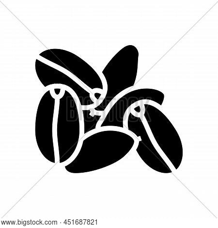 Spelt Seed Glyph Icon Vector. Spelt Seed Sign. Isolated Contour Symbol Black Illustration