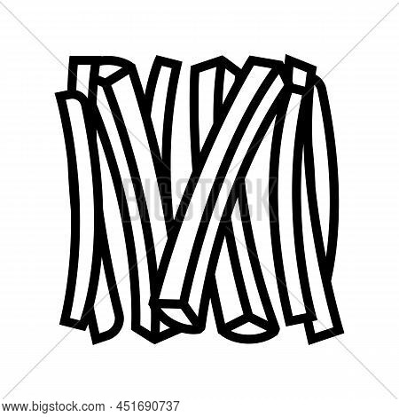 Sticks Carrot Line Icon Vector. Sticks Carrot Sign. Isolated Contour Symbol Black Illustration