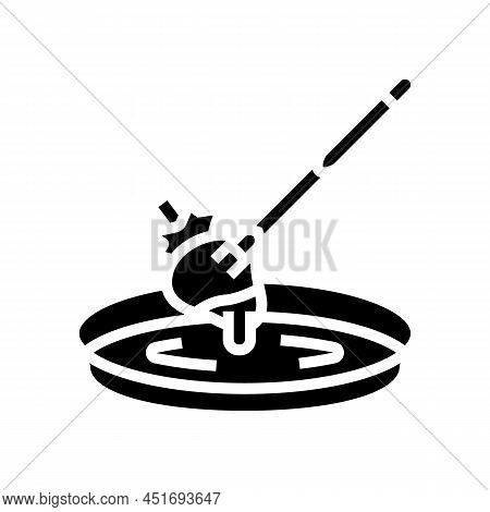 Strawberry Fondue Glyph Icon Vector. Strawberry Fondue Sign. Isolated Contour Symbol Black Illustrat