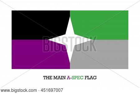 The Main A-spec Flag On White Background.
