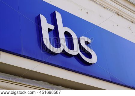 Bordeaux , Aquitaine  France - 03 20 2022 : Tbs Store Logo Sign Shop Clothes Boat And Shoe Brand Tex