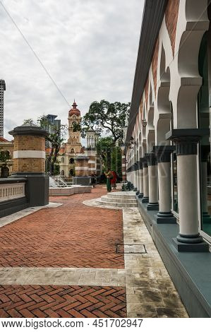 Kuala Lumpur, Malaysia - 01 February, 2020: Jamek Mosque, Officially Sultan Abdul Samad Jamek Mosque