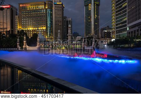 Kuala Lumpur, Malaysia - 01 February, 2020: Jamek Mosque, Officially Sultan Abdul Samad Jamek Mosque