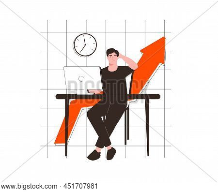 Productive Work With Effective Process Time Management Tiny Person Concept.