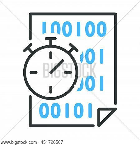 Fast Development Icon. Editable Bold Outline With Color Fill Design. Vector Illustration.