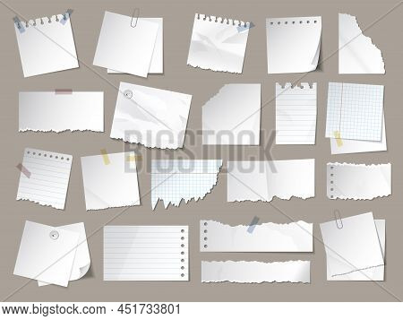 Sticky Notes. Papers For Posting Daily Routine Chek Lists Memo Stickers And Labels Different Geometr