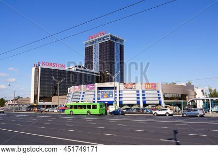 Kazan, Russia - September 7, 2019. Shopping And Entertainment Center And Hotel Korston. Nikolay Ersh