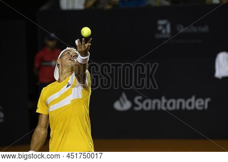 Rio, Brazil - February 15, 2022: Sebastian Baez (arg) Plays Against Thiago Monteiro (bra) In Match A