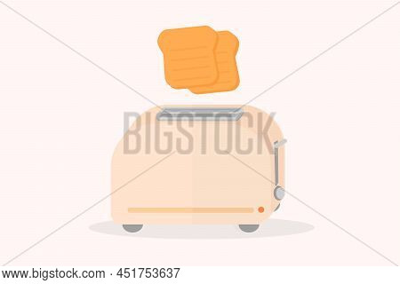 A Beautiful Toaster With Tosts Kitchen Appliances For Cooking