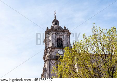 Parish Of San Martin In The Goiko Square Next To The Town Hall In Andoain, Gipuzkoa. Basque Country