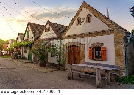 Architecture Of The Hajos Baja Wine Region Which Is Famous For The Museal Colorful Cellar Village Of
