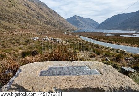 Doolough Valley, Ireland- March 19, 2022: The Memorial Of The Doolough Valley 1849 Irish Famine Trag
