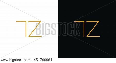 Modern And Luxury  Letter Tz Initials Logo Design