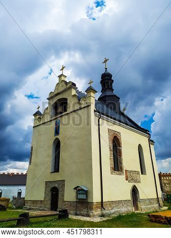 Saint Nicholas Church Inside Medzhybizh Fortress In Ukraine In Summer Day. Medzhybizh Castle Was Bui