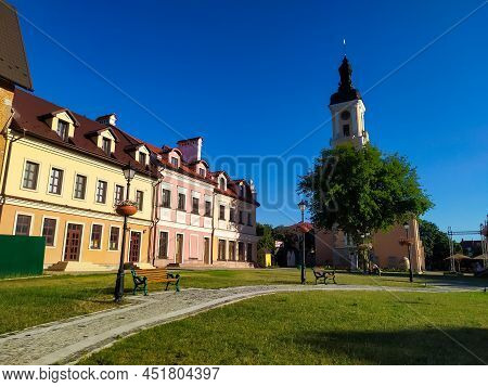 The Polish Market Square In The Old Town Of Kamianets-podilskyi With City Hall Or Town Hall, Also Kn