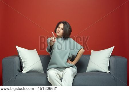 Girl Warning, Showing Admonishing Finger Gesture, Saying No, Be Careful, Scolding, Giving Advice, Si