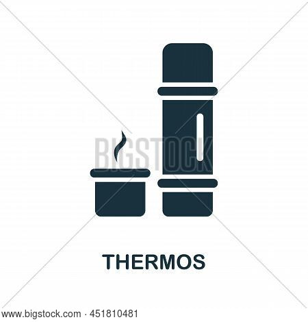 Thermos Icon. Monochrome Simple Thermos Icon For Templates, Web Design And Infographics