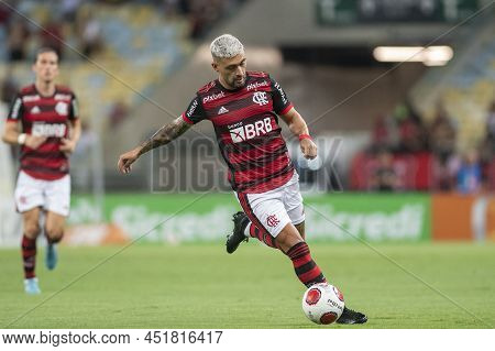 Rio, Brazil - March 16, 2022: De Arrascaeta Player In Match Between Vasco Vs Flamengo By Semifinal R