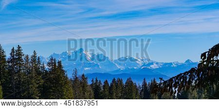 On The Sentes De La Dole From La Rippe, Jura Mountains, Switzerland, In Autumn, High Quality Photo