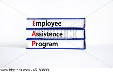 Eap Employee Assistance Program Symbol. Concept Words Eap Employee Assistance Program On Books On Be