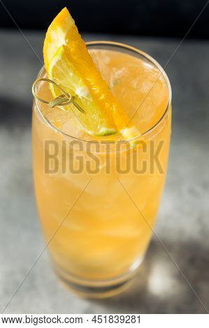 Cold Boozy Rum Anejo Highball Cocktail