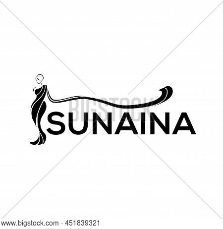Sunaina (indian Women Name That Means Women With Beautiful Eyes) Saree Shop Monogram. Sunaina Saree 