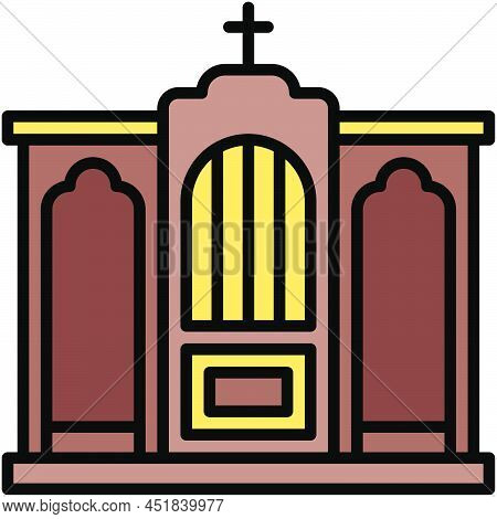 Confessional Icon, Traditions Of Christianity Related Vector Illustration