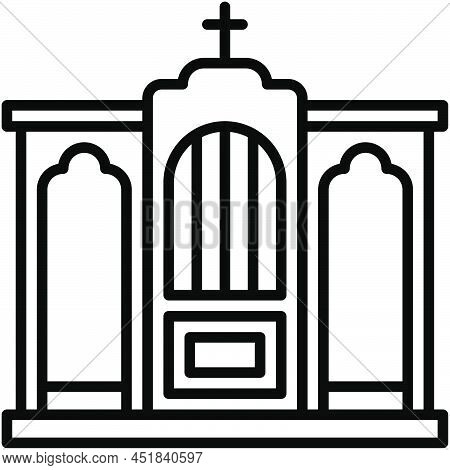 Confessional Icon, Traditions Of Christianity Related Vector Illustration