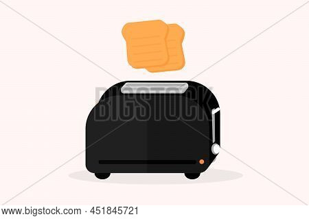 A Beautiful Toaster With Tosts Kitchen Appliances For Cooking