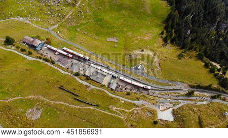 Famous Cog Railway On The Mountain Schynige Platte In Switzerland - A Popular Tourist Attraction