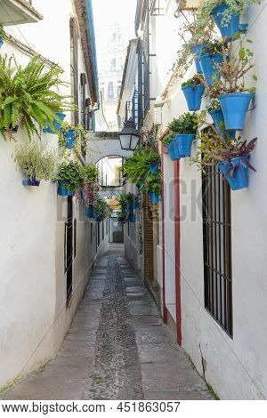 The Flower Alley Of Cordova On Andalusia, Spain