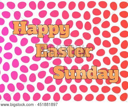 A Happy Easter Sunday Fastival Text On Background
