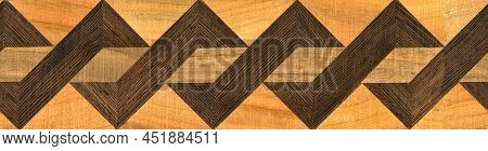 Wooden Marquetry, Patterns Created From The Combination Of Different Woods, Wooden Floor, Parquet, C