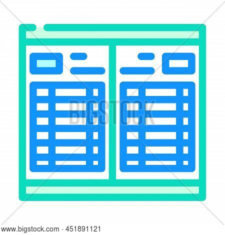 Datebook With Calendar Color Icon Vector. Datebook With Calendar Sign. Isolated Symbol Illustration