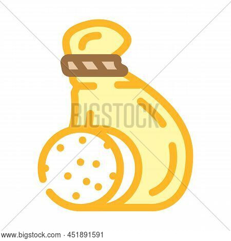 Provolone Cheese Color Icon Vector. Provolone Cheese Sign. Isolated Symbol Illustration