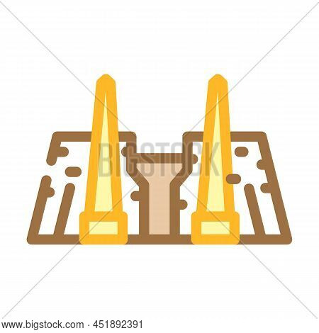Luxor Egypt City Color Icon Vector. Luxor Egypt City Sign. Isolated Symbol Illustration