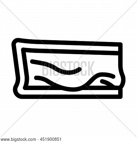 Brie Cheese Line Icon Vector. Brie Cheese Sign. Isolated Contour Symbol Black Illustration