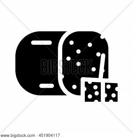 Edam Cheese Glyph Icon Vector. Edam Cheese Sign. Isolated Contour Symbol Black Illustration